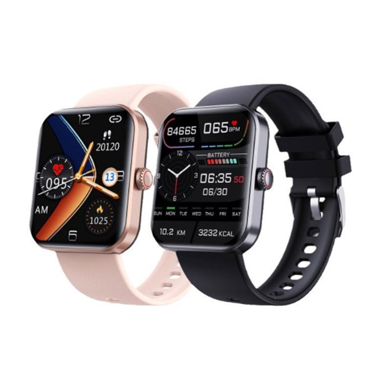 Non-invasive glucose monitoring smartwatch featuring heart rate and blood pressure tracking for health-conscious individuals. 3