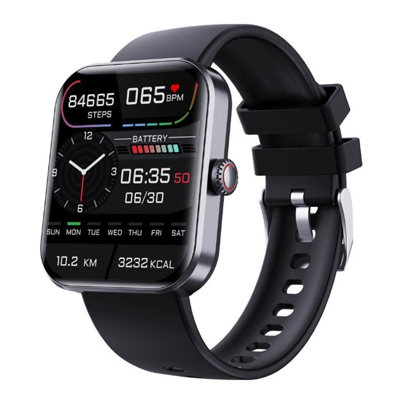 Non-invasive glucose monitoring smartwatch featuring heart rate and blood pressure tracking for health-conscious individuals. 0