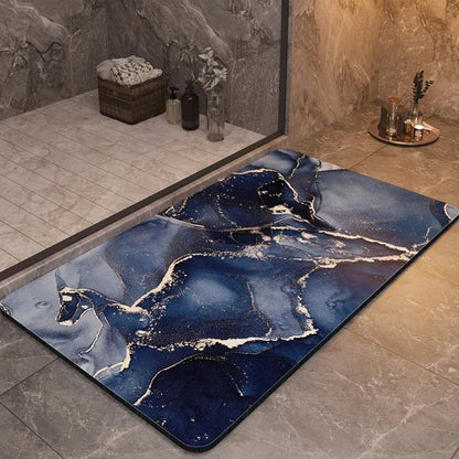 Non-slip bath mat featuring a quick-drying diatom mud surface, available in multiple colors, designed for safety and comfort in the bathroom. 9