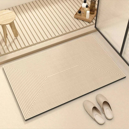 Non-slip bath mat featuring a super absorbent rubber base in an eco-friendly multicolor design, measuring 40x60 cm. 2