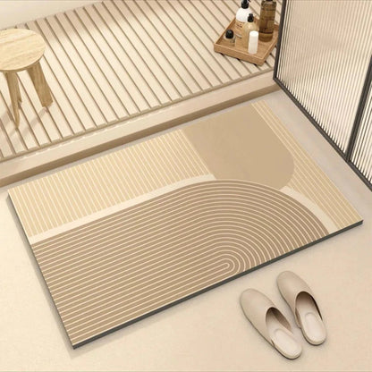 Non-slip bath mat featuring a super absorbent rubber base in an eco-friendly multicolor design, measuring 40x60 cm. 5