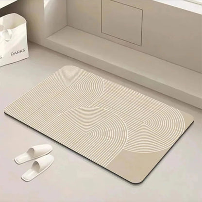 Non-slip bath mat featuring a super absorbent rubber base in an eco-friendly multicolor design, measuring 40x60 cm. 0