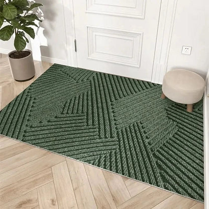 Non-slip door mat designed for indoor and outdoor use, made from eco-friendly polypropylene featuring a modern design. 1