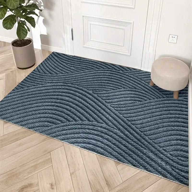 Non-slip door mat designed for indoor and outdoor use, made from eco-friendly polypropylene featuring a modern design. 2