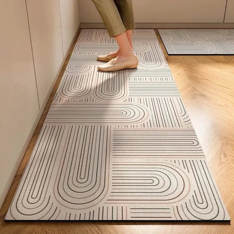 Non-Slip Kitchen Mat with Anti-Fatigue Comfort – Minimalist Design for Safe and Stylish Cooking Space 4