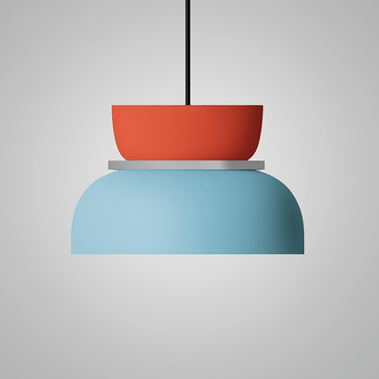 Nordic Hanging Lamp with LED Light – Colorful Metal Shade for Kitchen Pendant Lighting 14