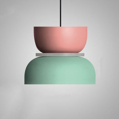 Nordic Hanging Lamp with LED Light – Colorful Metal Shade for Kitchen Pendant Lighting 13
