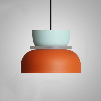 Nordic Hanging Lamp with LED Light – Colorful Metal Shade for Kitchen Pendant Lighting 9