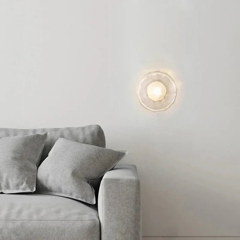 Nordic wall lamp set featuring a compact 20cm design with clear glass shade, perfect for modern home decor and ambient lighting. 3