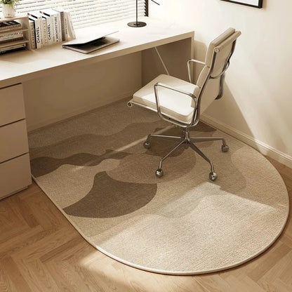 Office chair mat for carpet featuring a modern geometric design, non-slip backing, and a smooth rolling surface, ideal for protecting floors and enhancing workspace aesthetics. 4