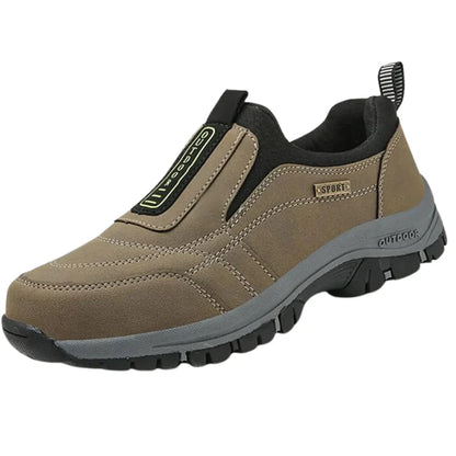 Orthopaedic walking shoes featuring a slip-on design, arch support, and a comfortable rubber sole for enhanced mobility and foot health. 6