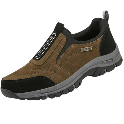 Orthopaedic walking shoes featuring a slip-on design, arch support, and a comfortable rubber sole for enhanced mobility and foot health. 5