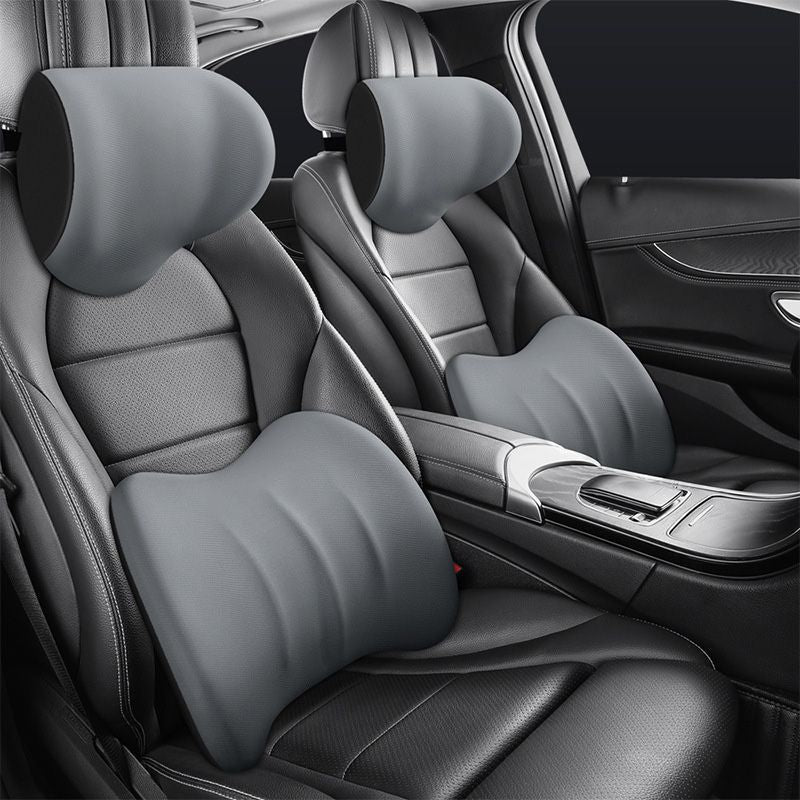 Orthopedic car pillow designed for spine support and comfort, made from durable synthetic fiber, perfect for travel use. 9