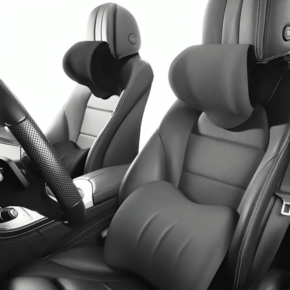 Orthopedic car pillow designed for spine support and comfort, made from durable synthetic fiber, perfect for travel use. 1