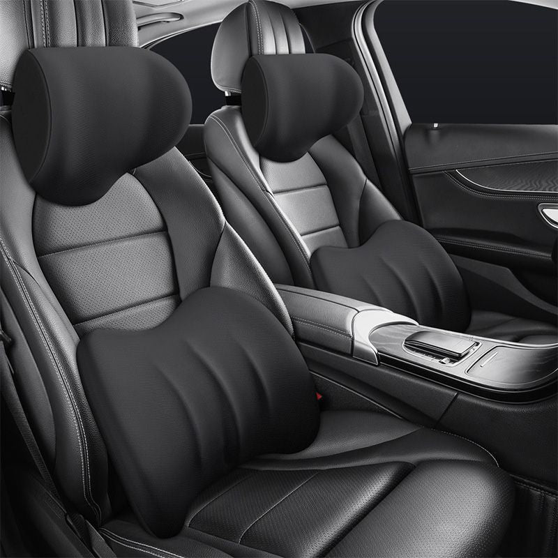 Orthopedic car pillow designed for spine support and comfort, made from durable synthetic fiber, perfect for travel use. 4