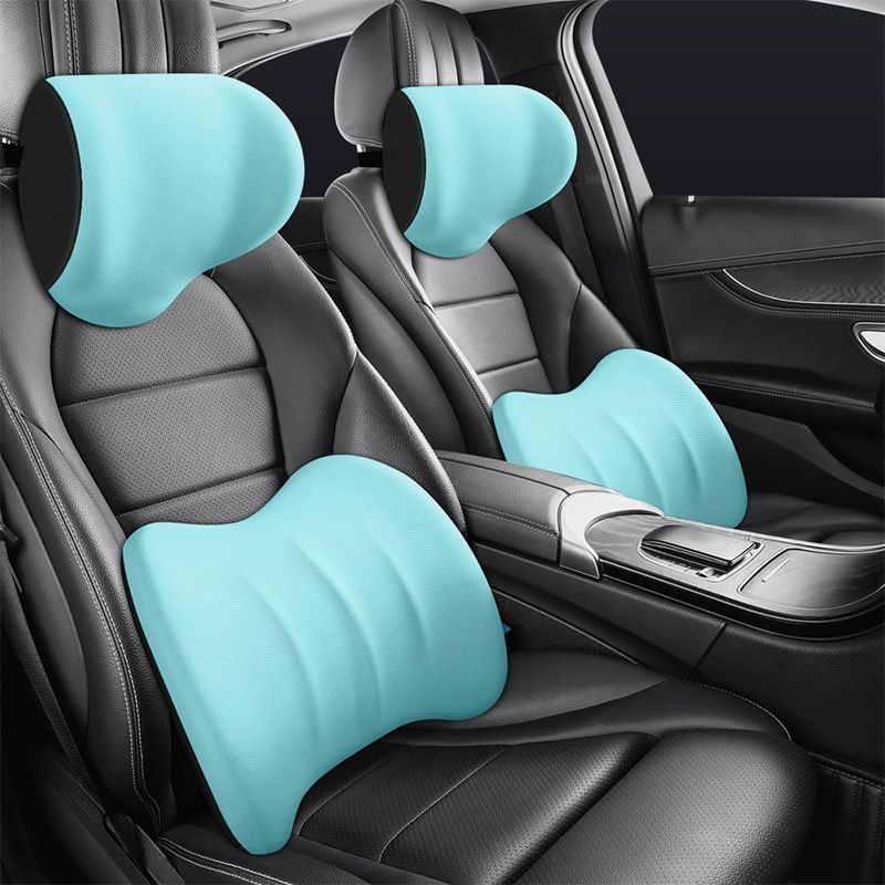 Orthopedic car pillow designed for spine support and comfort, made from durable synthetic fiber, perfect for travel use. 6