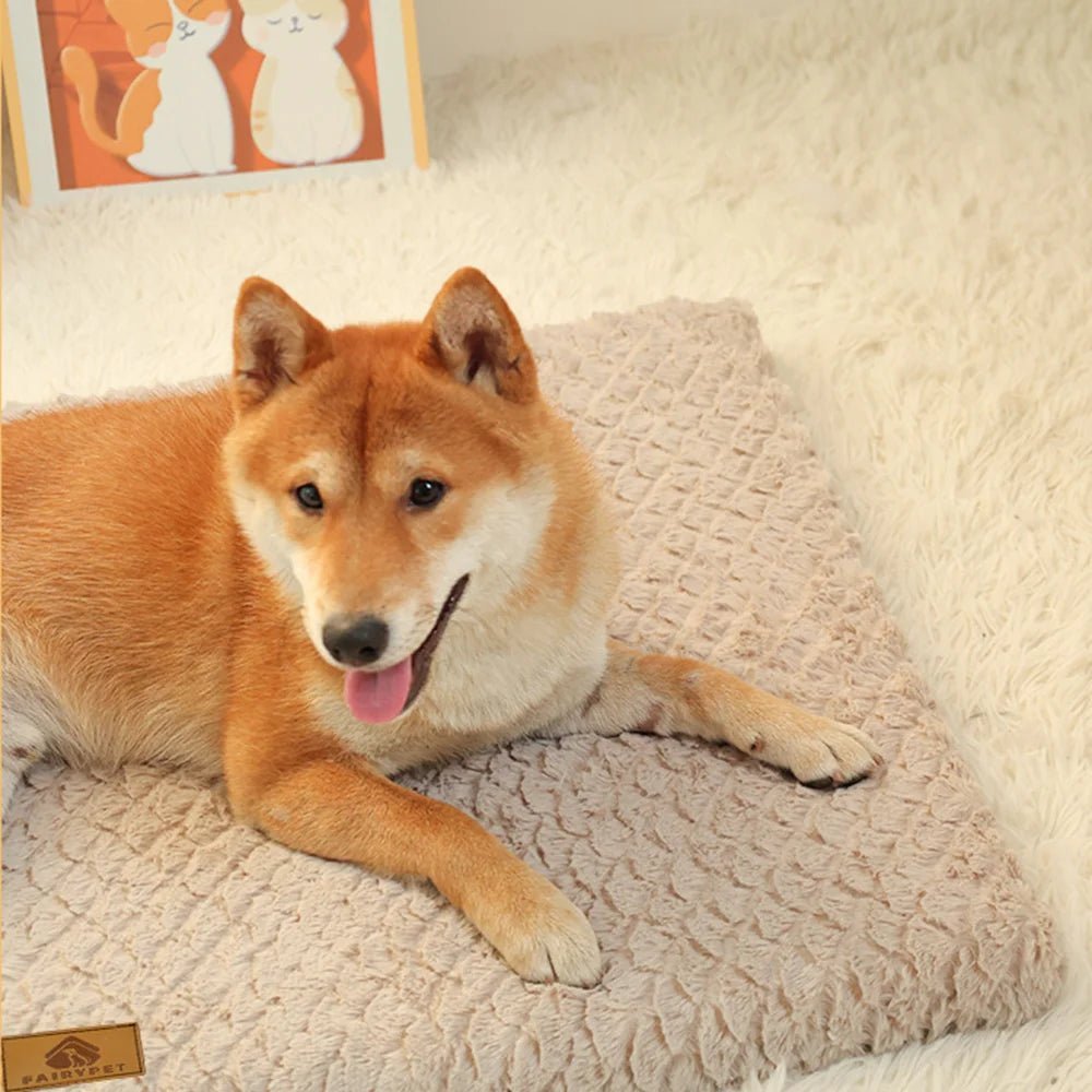Orthopedic dog crate bed with a washable cover, designed for durability and support, suitable for all breeds. 8