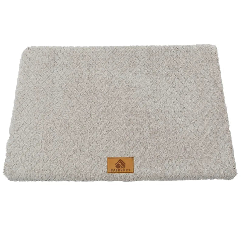 Orthopedic dog crate bed with a washable cover, designed for durability and support, suitable for all breeds. 9