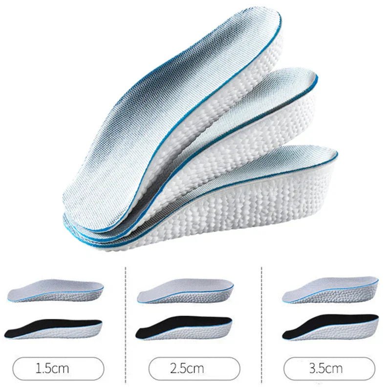 Orthopedic insoles designed with arch support for improved posture, featuring an ergonomic design suitable for all shoe types. 0