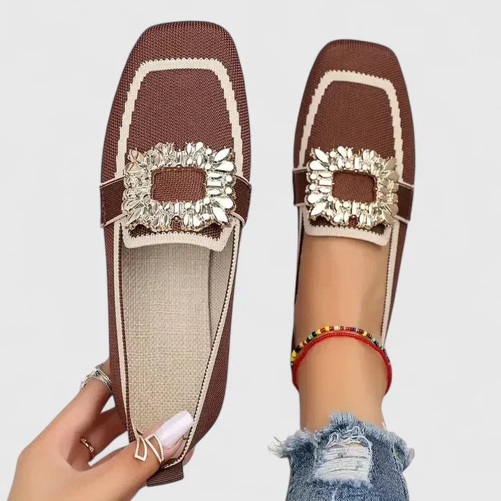 Orthopedic loafers for women featuring cushioned insoles in elegant black and brown, designed for everyday comfort and style. 5