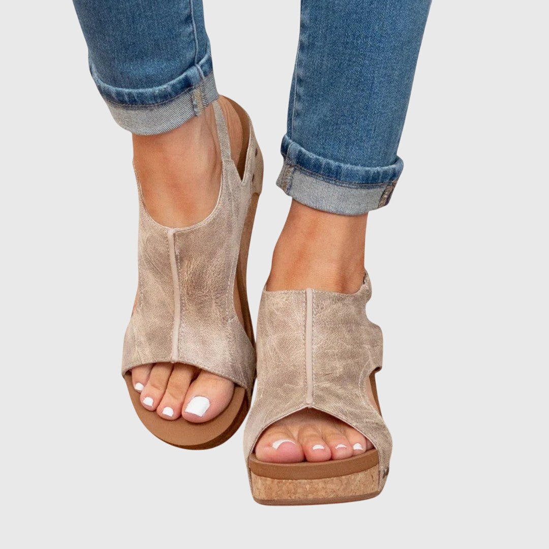 Orthopedic sandals for women featuring a cushioned insole and adjustable buckle, designed for comfort and elegance, lightweight construction suitable for all-day wear. 0
