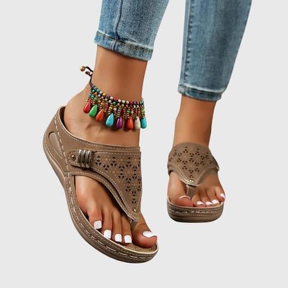 Orthopedic sandals for women featuring ergonomic support, a shock-absorbing sole, and a convenient slip-on design, ideal for all-day comfort and foot 5