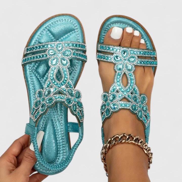 Lightweight orthopedic sandals featuring a stability sole and a breathable design, ideal for comfortable slip-on wear. 0