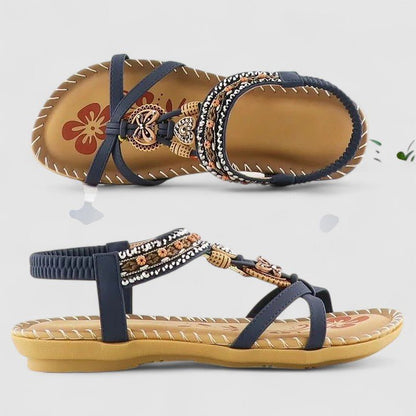 Orthopedic sandals featuring a stability sole and secure heel cap, designed for comfort and support in everyday wear. 0