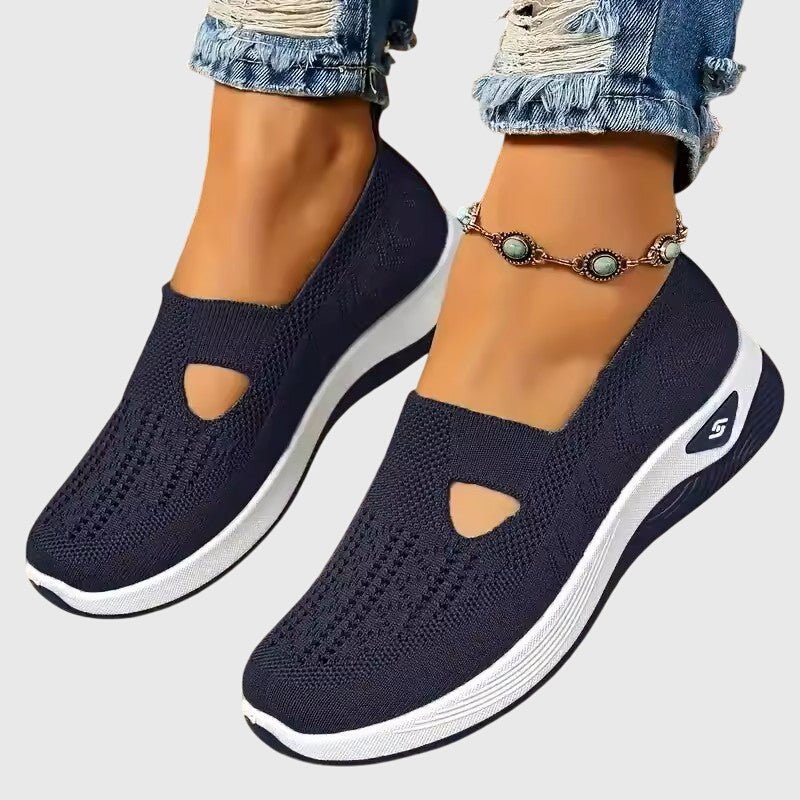 Orthopedic slip-on shoes for women featuring enhanced walking support and breathable insoles for maximum comfort and foot care. 13