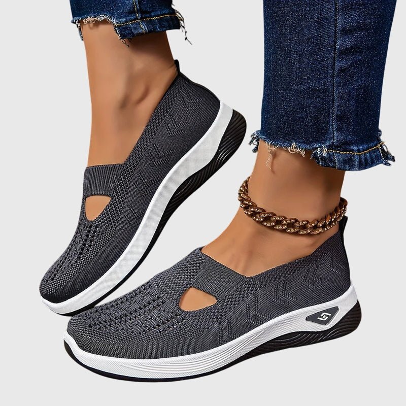Orthopedic slip-on shoes for women featuring enhanced walking support and breathable insoles for maximum comfort and foot care. 12