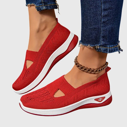 Orthopedic slip-on shoes for women featuring enhanced walking support and breathable insoles for maximum comfort and foot care. 9