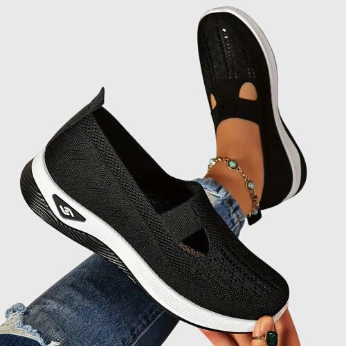 Orthopedic slip-on shoes for women featuring enhanced walking support and breathable insoles for maximum comfort and foot care. 5