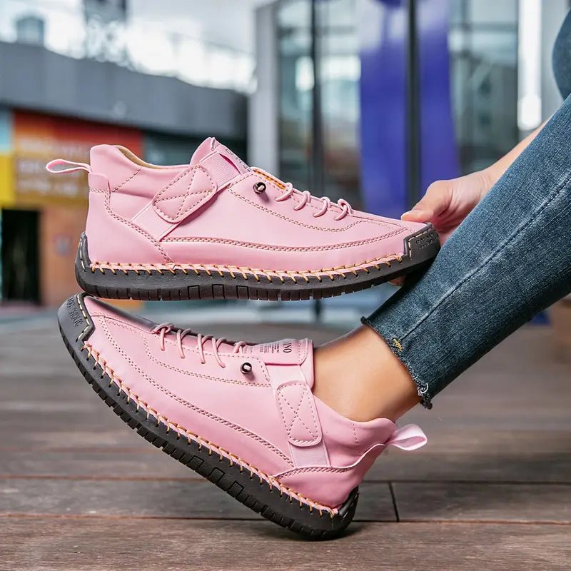 Orthopedic sneakers featuring a shock-absorbing EVA sole, designed for wide fit and made from breathable leather for ultimate comfort and support. 8