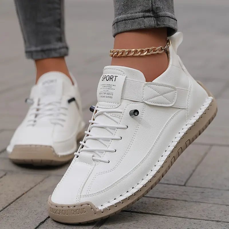 Orthopedic sneakers featuring shock-absorbing EVA soles, designed for comfort with a wide fit and made from premium leather, perfect for easy slip-on wear 7