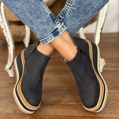 Orthopedic waterproof boots featuring a sleek autumn winter design, equipped with an easy side zipper for comfortable everyday wear. 7