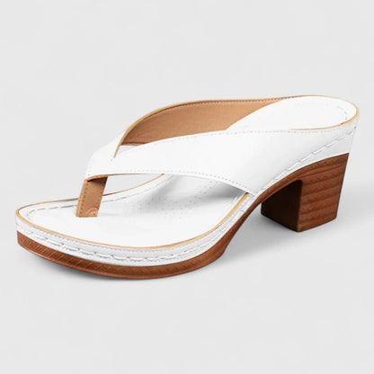 Orthopedic women's heels featuring an ergonomic footbed and shock-absorbing sole, designed in elegant synthetic leather for comfort and style. 5