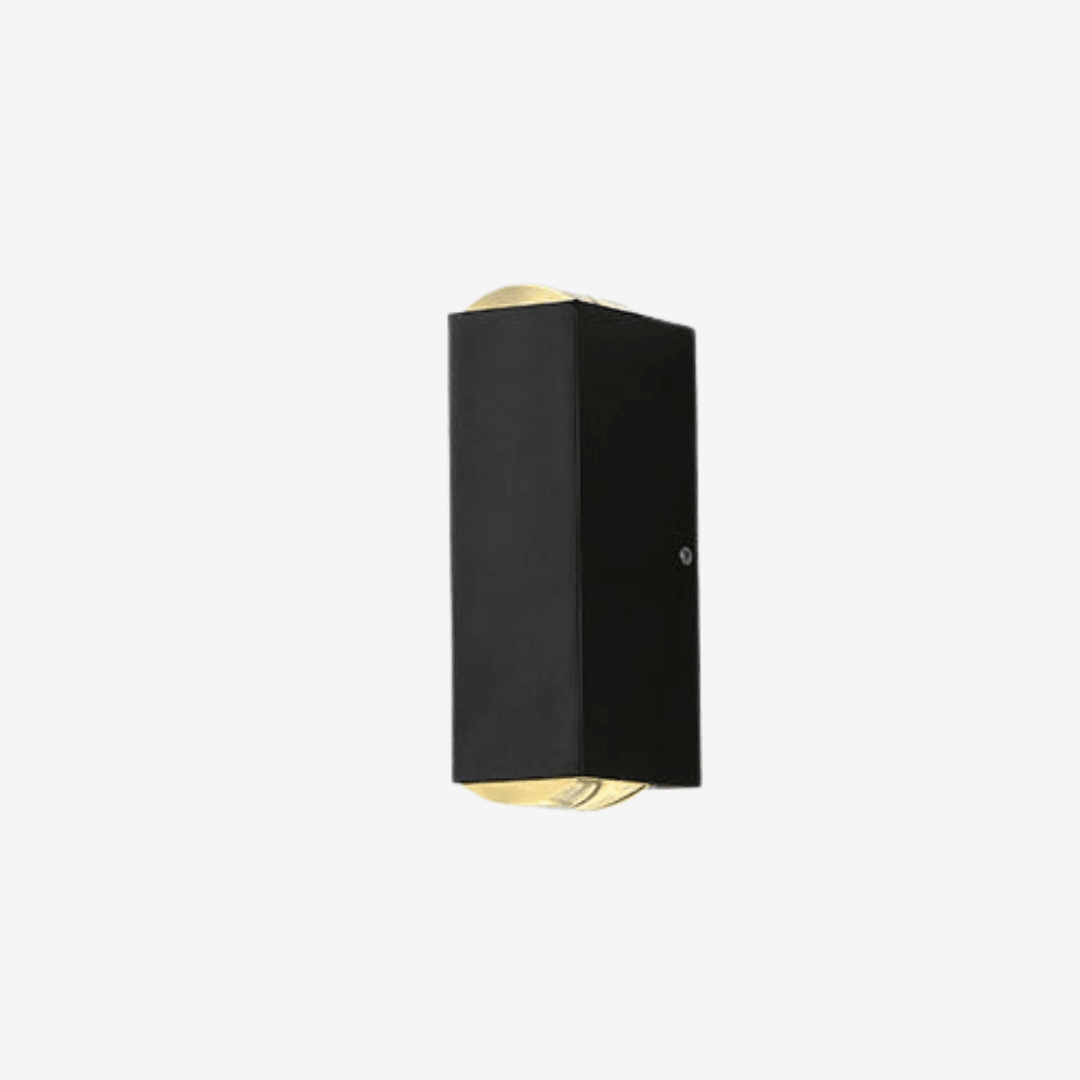 Outdoor LED wall lamp in sleek black design, featuring an up-down light effect, perfect for modern facade lighting and enhancing outdoor spaces. 8