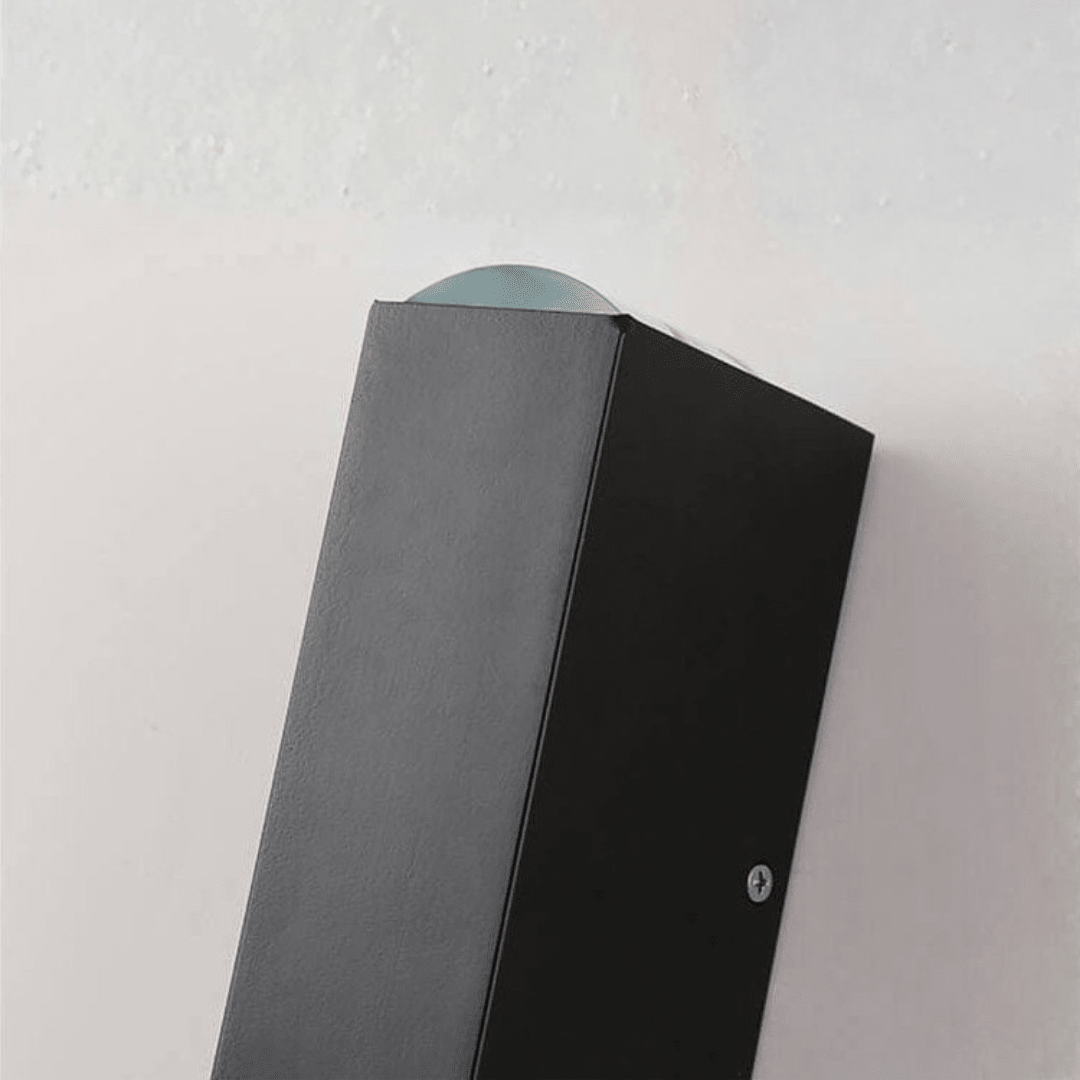 Outdoor LED wall lamp in sleek black design, featuring an up-down light effect, perfect for modern facade lighting and enhancing outdoor spaces. 6