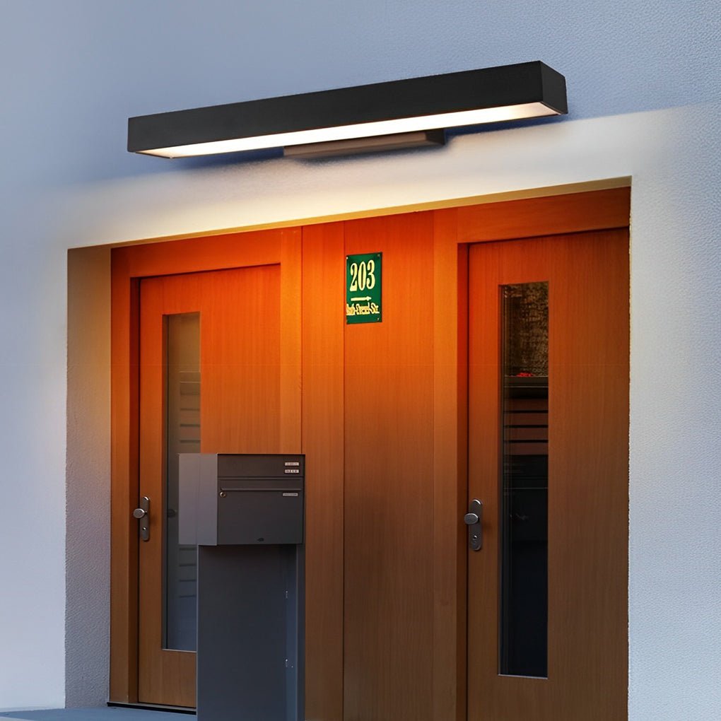 Outdoor wall lamp featuring a sleek black stainless steel design and a built-in motion sensor for enhanced security and illumination. Ideal for patios, gardens, and entry 6