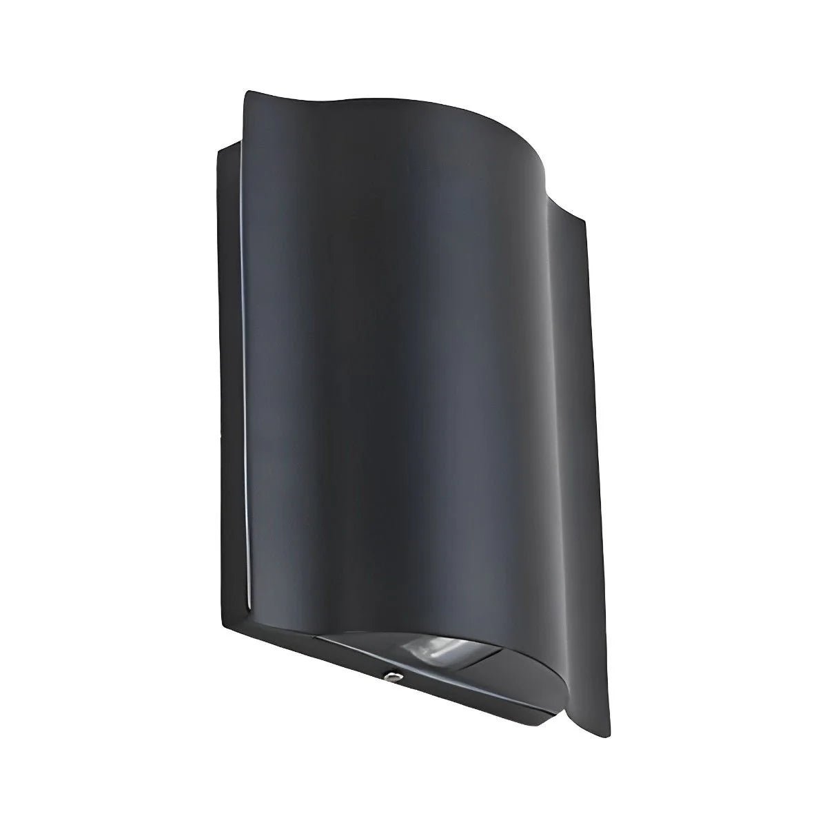 Outdoor wall sconce featuring a stylish matte black aluminum design, showcasing a captivating water wave lighting effect with up and down illumination, perfect for enhancing outdoor spaces 7