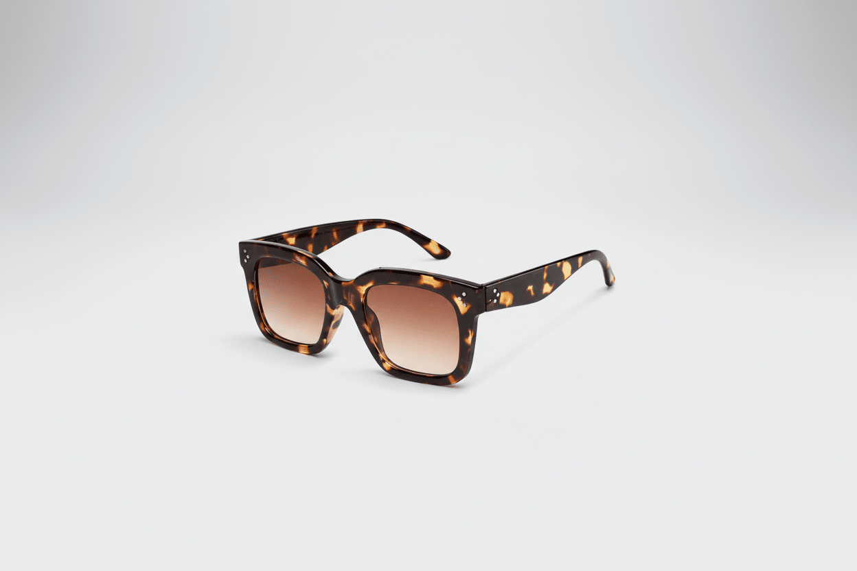 Oversized sunglasses featuring gradient lenses and UV protection, showcasing a stylish chic Havana pattern. 0