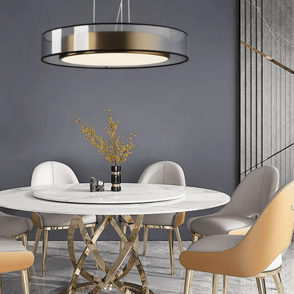 Modern pendant lamp featuring an adjustable height and an elegant rose gold finish, designed with a sleek glass shade, perfect for contemporary home decor. 4