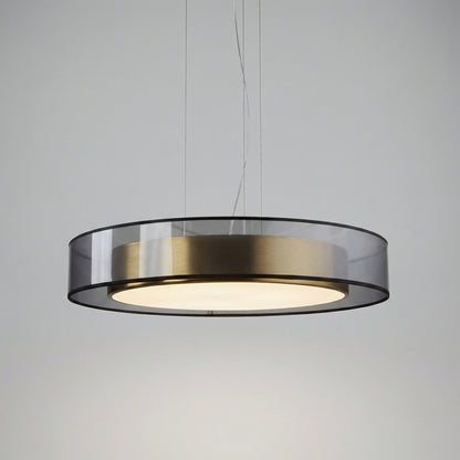 Modern pendant lamp featuring an adjustable height and an elegant rose gold finish, designed with a sleek glass shade, perfect for contemporary home decor. 2