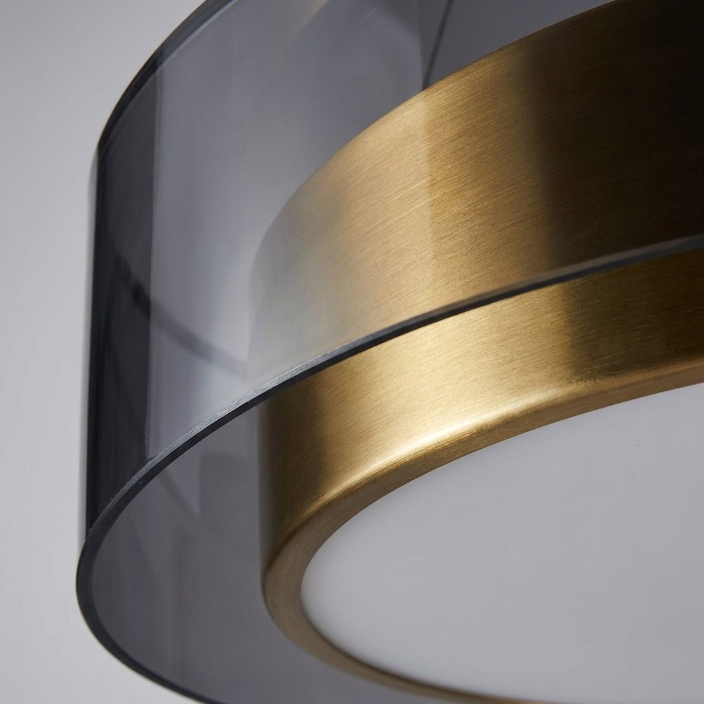 Modern pendant lamp featuring an adjustable height and an elegant rose gold finish, designed with a sleek glass shade, perfect for contemporary home decor. 3