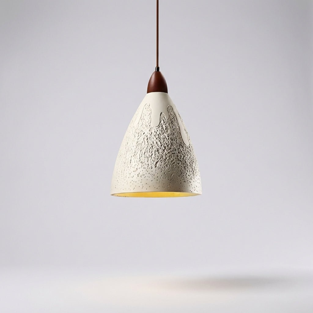Pendant lamp featuring a retro structured finish and integrated LED light, perfect for illuminating kitchens or dining rooms, with a stylish 23cm diameter design. 1