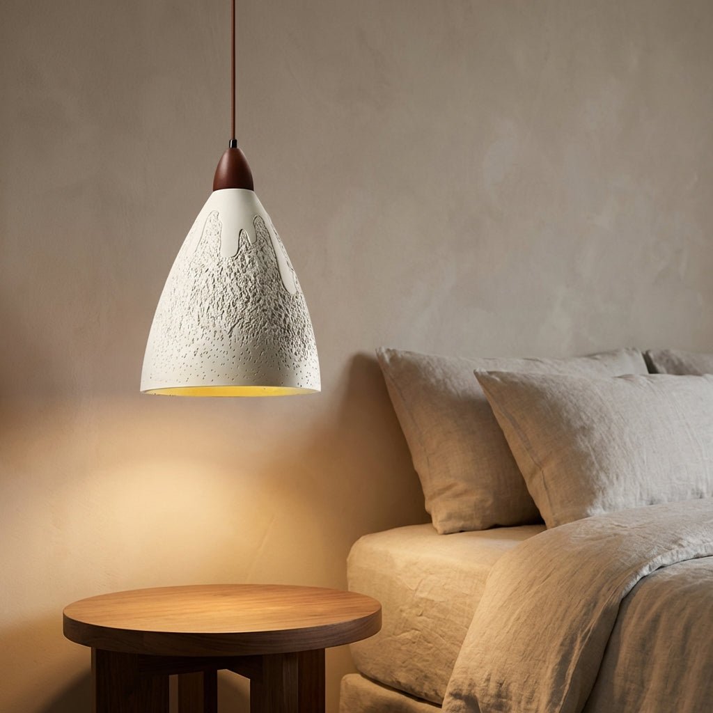 Pendant lamp featuring a retro structured finish and integrated LED light, perfect for illuminating kitchens or dining rooms, with a stylish 23cm diameter design. 0