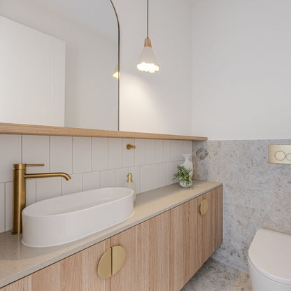 Modern pendant lamp featuring LED lighting and a sleek cement finish, perfect for enhancing kitchen and dining areas with a Wabi-Sabi aesthetic. 4