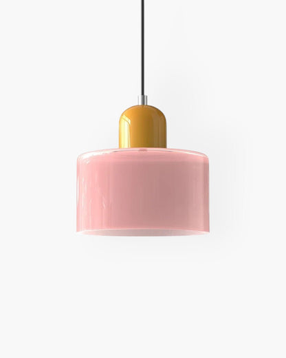 Modern pendant lamp featuring a soft glass shade in earthy tones, showcasing a sculptural design that adds a contemporary touch to any space. 26