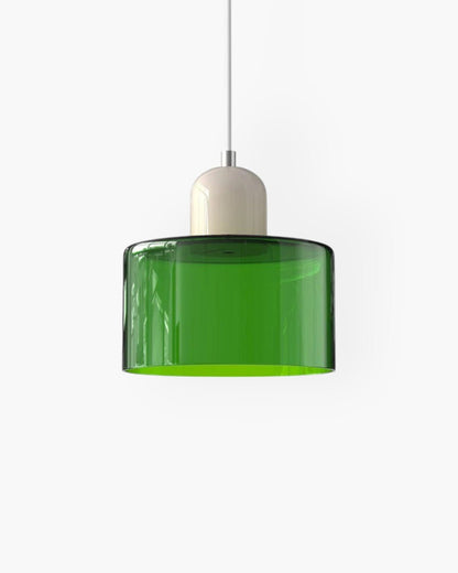 Modern pendant lamp featuring a soft glass shade in earthy tones, showcasing a sculptural design that adds a contemporary touch to any space. 24