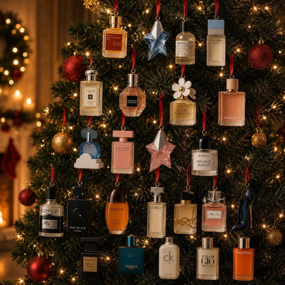 Perfume Advent Calendar featuring 24 unique elegant bottle designs, perfect for a holiday countdown with delightful fragrance surprises. 6